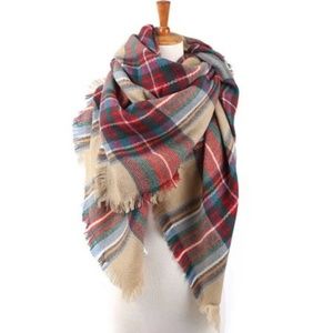Plaid Blanket Scarf